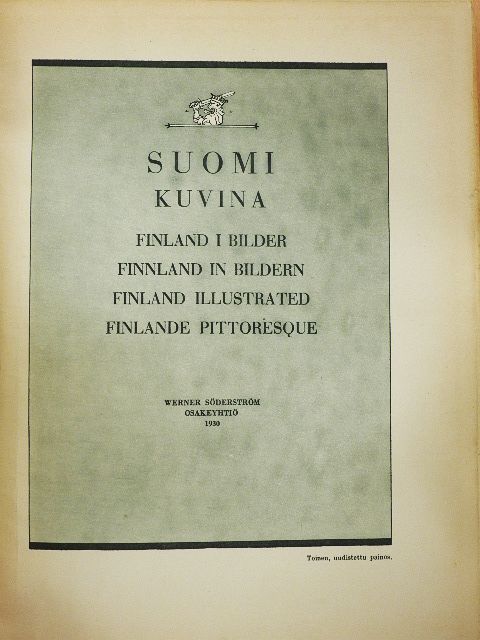 V. A. Koskenniemi - Suomi Kuvina [antikvár]
