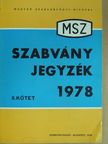 MSZ szabványjegyzék 1978 II. (töredék) [antikvár]