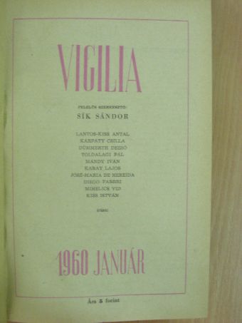 Mándy Iván - Vigilia 1960. január-december [antikvár]