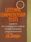 J. C. Templer - Listening Comprehension Tests - Teachers' Book [antikvár]