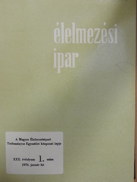 Gábor Miklósné - Élelmezési ipar 1976. január-december [antikvár]