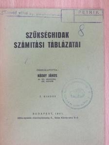 Szükséghidak számítási táblázatai [antikvár]