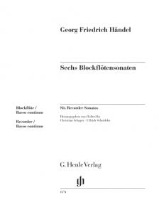 Händel - SECHS BLOCKFLÖTENSONATEN. BLOCKFLÖTE / BASSO CONTINUO