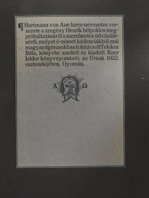 Hartmann von Aue - Hartmann von Aue híres-nevezetes versezete [antikvár]