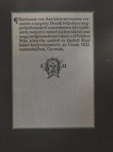 Hartmann von Aue - Hartmann von Aue híres-nevezetes versezete [antikvár]