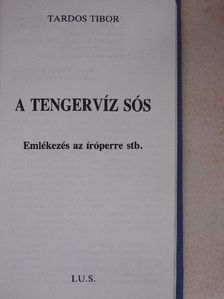 Tardos Tibor - A tengervíz sós [antikvár]