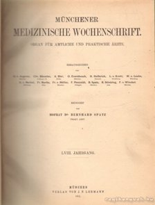 Münchener Medizzinische Wochenschrift LVIII. Jahrgang [antikvár]