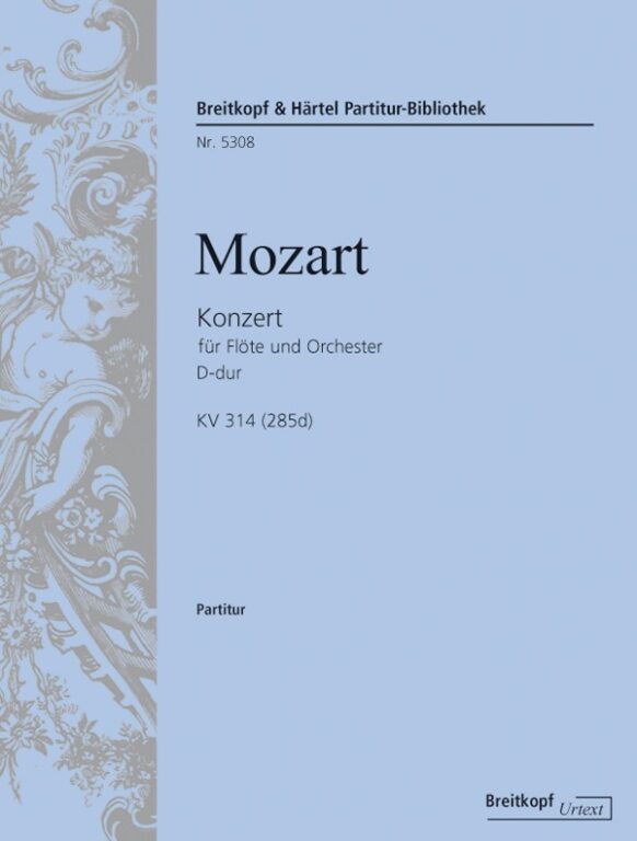 MOZART, W,A, - KONZERT FÜR FLÖTE UND ORCHESTER D-DUR KV 314 (285d) PARTITUR URTEXT