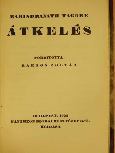 Rabindranath Tagore - Átkelés [antikvár]