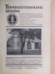 Dr. Bodnár János - Természettudományi Közlöny 1930. augusztus 1-15. [antikvár]