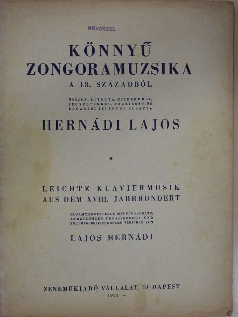 Chr. Fr. Schale - Könnyű zongoramuzsika a 18. századból [antikvár]