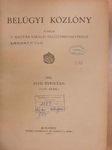 Belügyi Közlöny 1942. (nem teljes évfolyam) [antikvár]