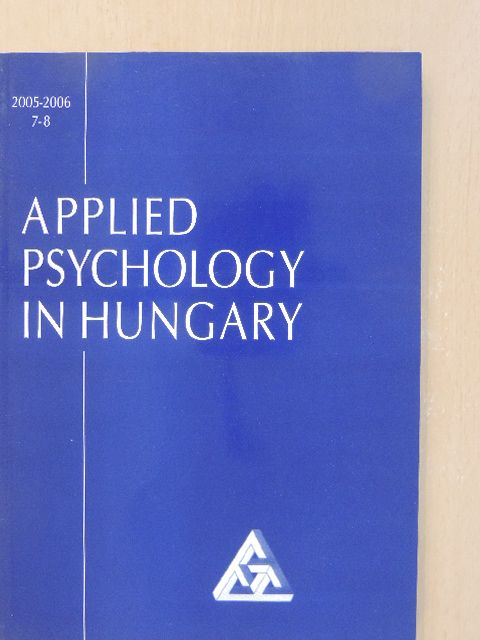 Hedvig Sallay - Applied Psychology in Hungary 2005-2006 [antikvár]