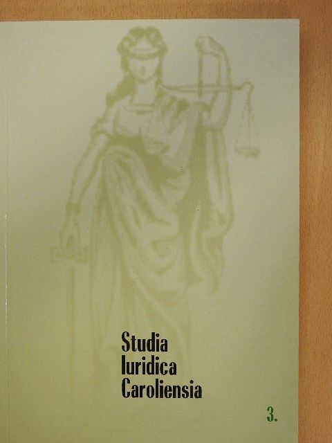 Andrea Domokos - Studia Iuridica Caroliensia 3. [antikvár]