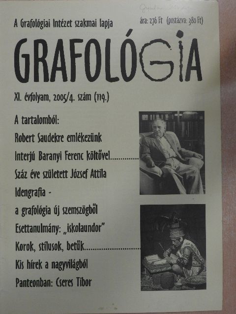 Csányi Ildikó - Grafológia 2005. április [antikvár]