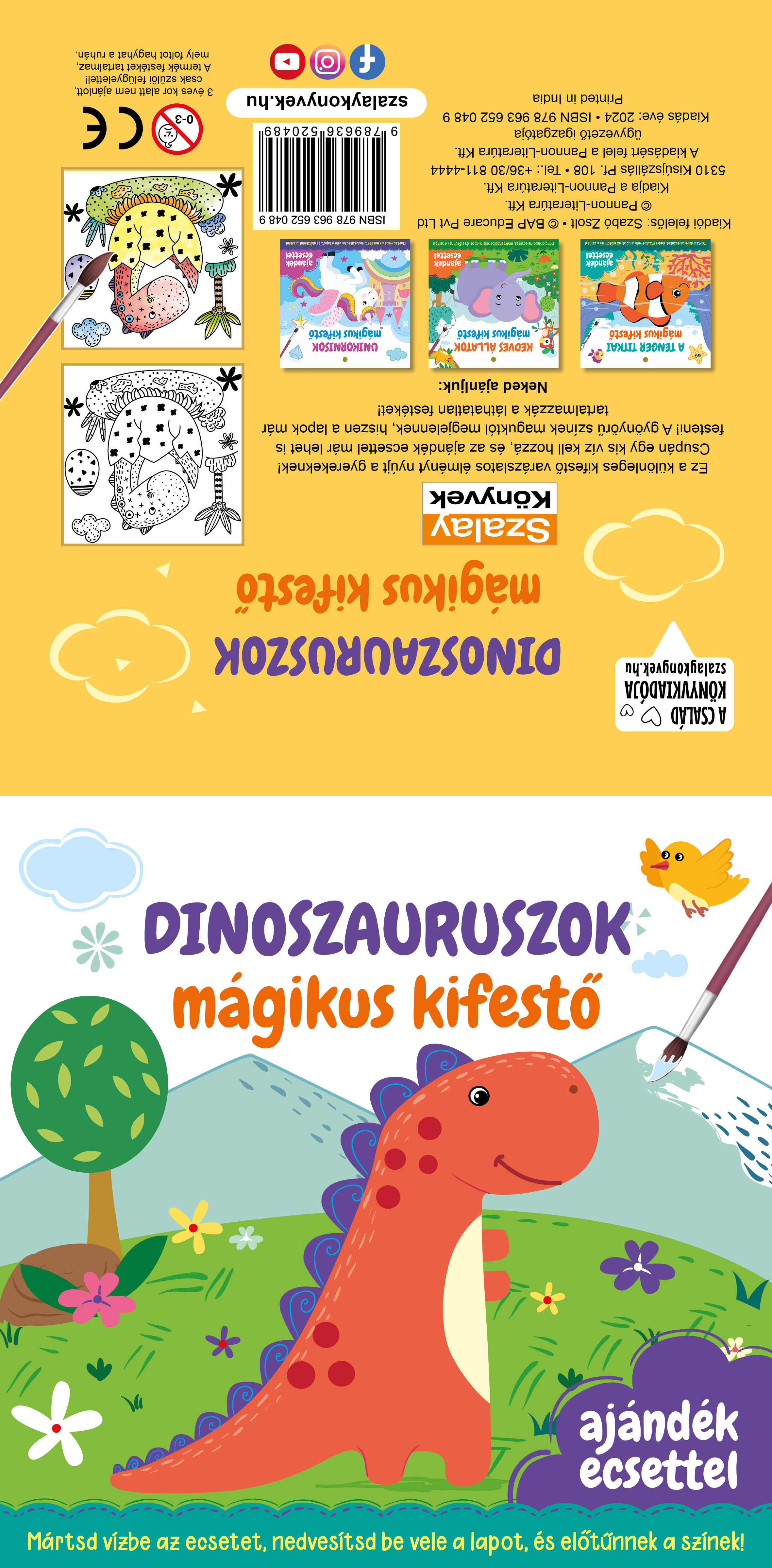 Dinoszauruszok mágikus kifestője