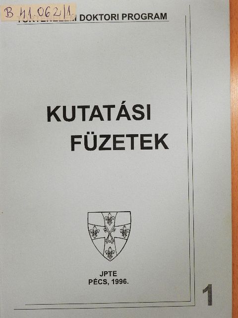 Berkes Tímea - Kutatási füzetek 1. [antikvár]