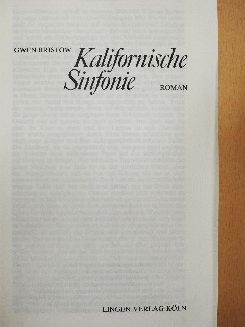 Gwen Bristow - Kalifornische Sinfonie [antikvár]