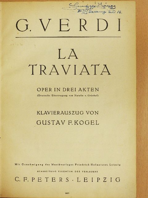 G. Verdi - La Traviata [antikvár]