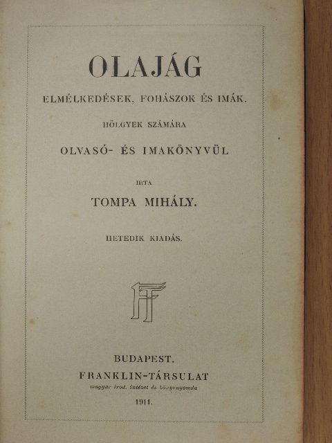 Tompa Mihály - Olajág [antikvár]