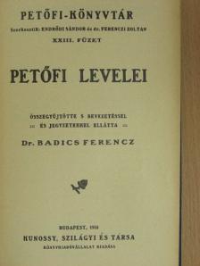 Petőfi levelei/Petőfi eltűnésének irodalma [antikvár]
