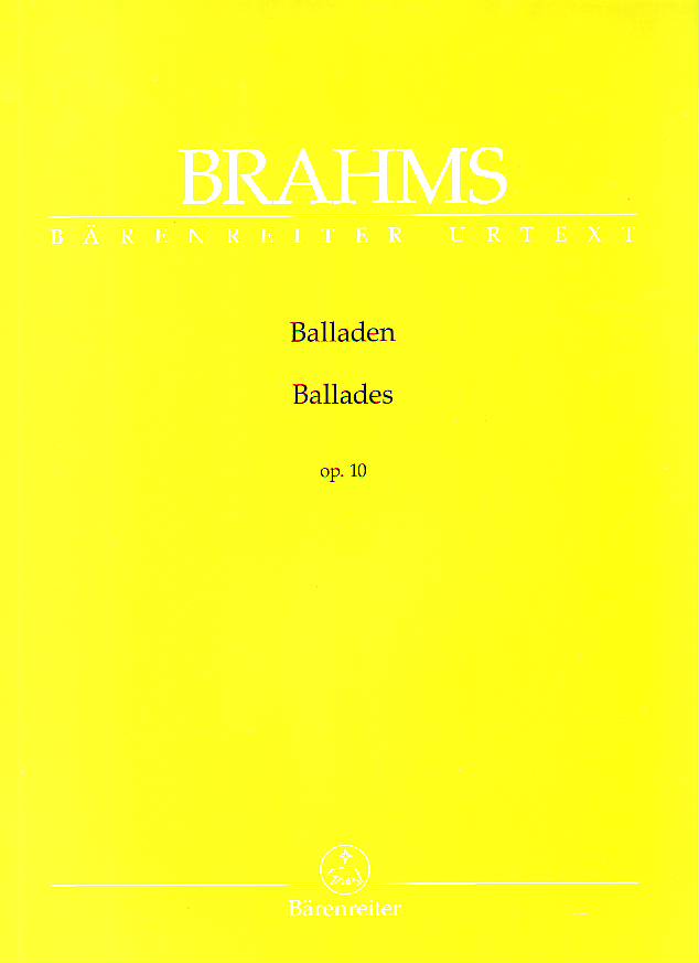 BRAHMS... - BALLADEN OP.10 FÜR KLAVIER URTEXT (CHRISTIAN KÖHN)