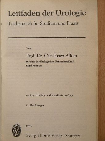 Dr. Carl-Erich Alken - Leitfaden der Urologie [antikvár]