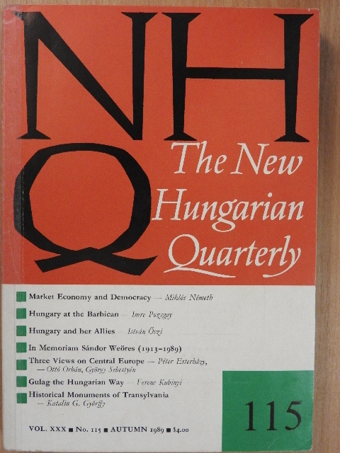 Németh Miklós - The New Hungarian Quarterly Autumn 1989. [antikvár]