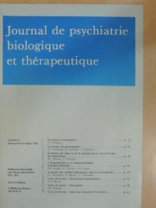 J. Guyotat - Journal de psychiatrie biologique et thérapeutique Janvier-Février-Mars 1983 [antikvár]