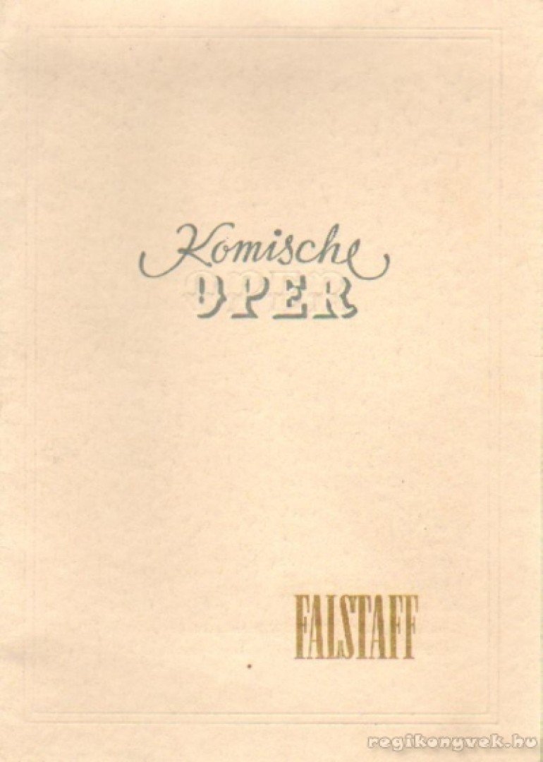 Greiger, Erich (szerk.) - Komische - Oper [antikvár]