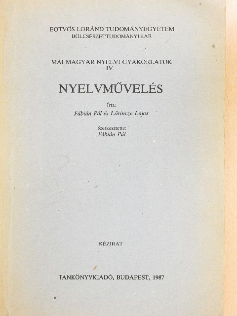 Deme László - Nyelvművelés [antikvár]