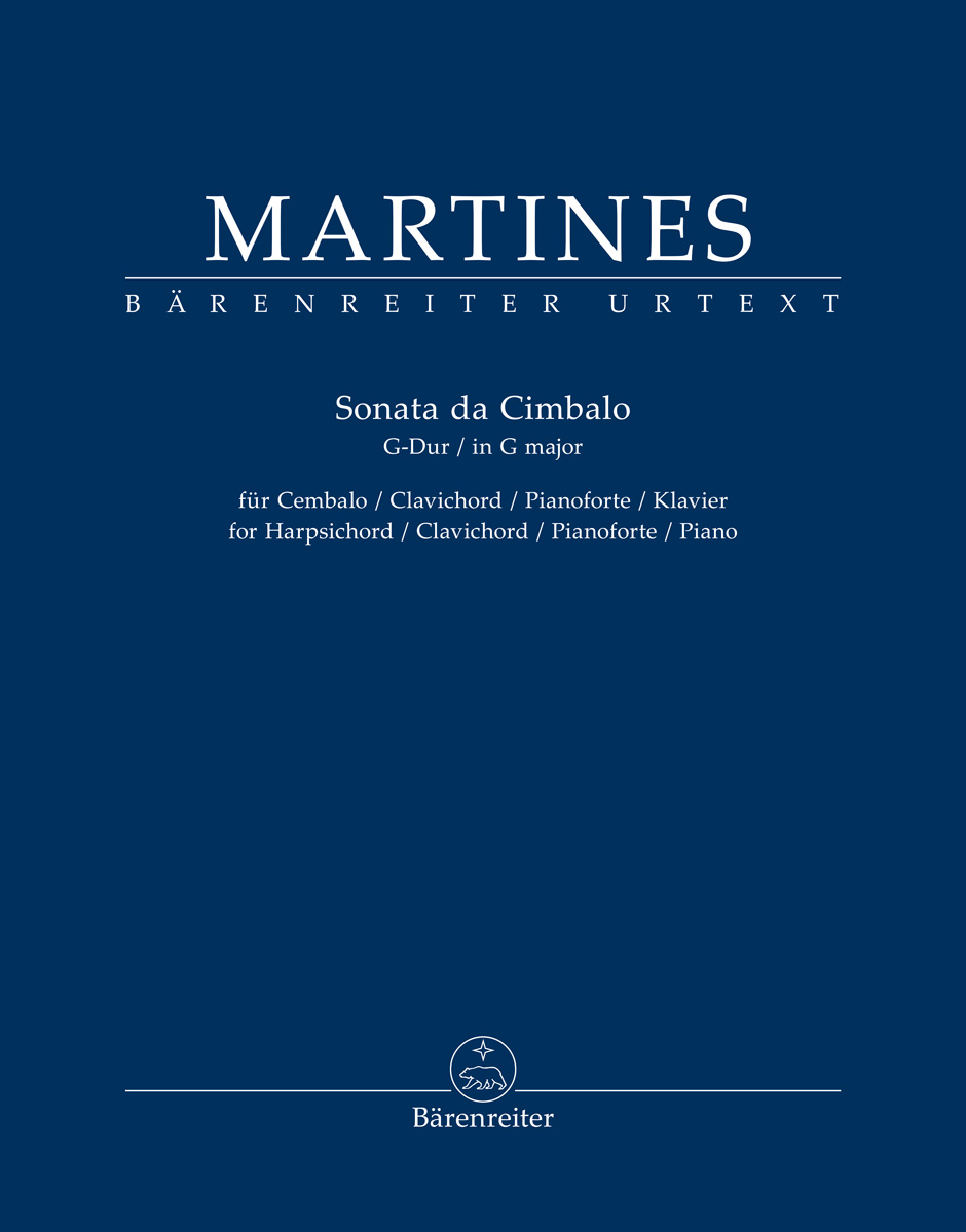 MARTINES - SONATA DA CIMBALO G-DUR FÜR CEMBALO / CLAVICHORD / PIANOFORTE / KLAVIER