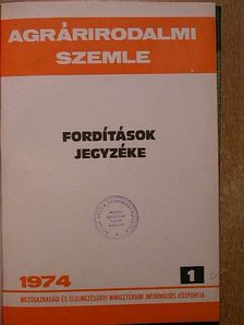 Agrárirodalmi Szemle különlenyomatai 1973. (nem teljes évfolyam) [antikvár]