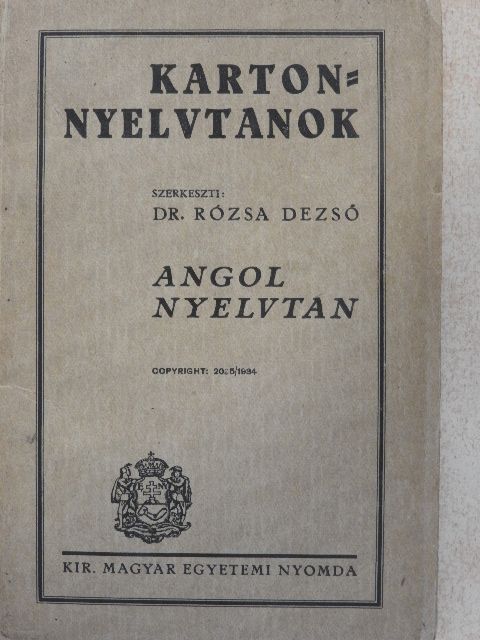 Angol nyelvtan [antikvár]