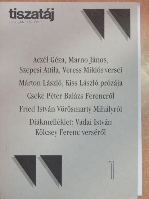 Aczél Géza - Tiszatáj 2002. január [antikvár]