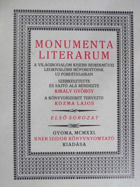 Giovanni Boccaccio - Monumenta Literarum I. [antikvár]
