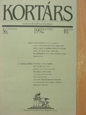 Beney Zsuzsa - Kortárs 1992. október [antikvár]