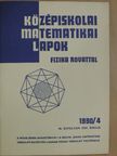 Poór István - Középiskolai matematikai lapok 1990. április [antikvár]