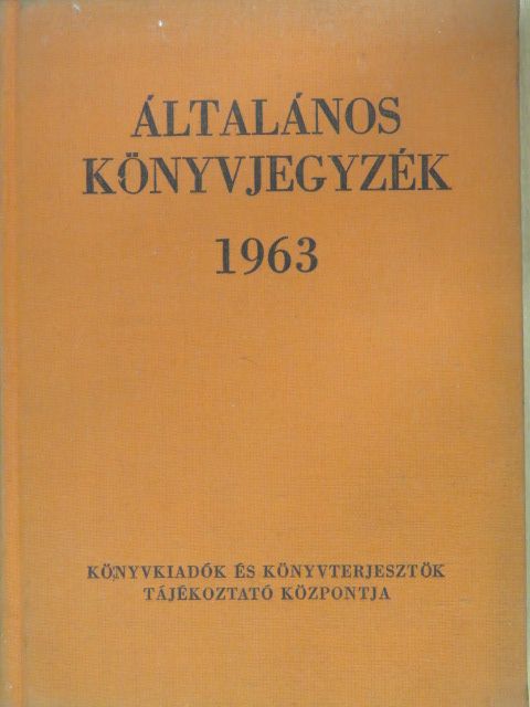 Általános könyvjegyzék 1963 [antikvár]