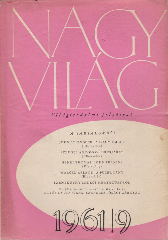 KARDOS LÁSZLÓ - Nagyvilág 1961/9. [antikvár]