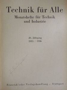 Otto R. Gervais - Technik für Alle März 1935- März 1936. [antikvár]