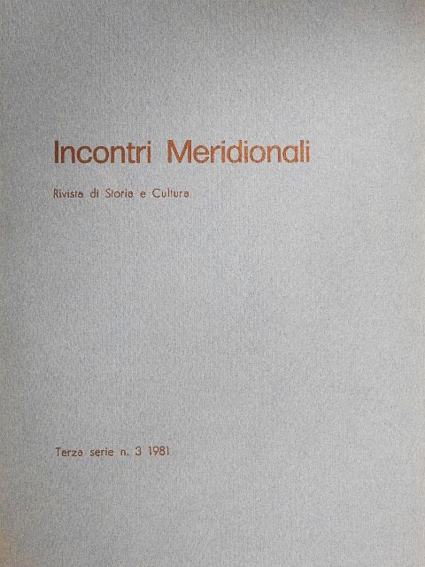 E. Greco - Incontri Meridionali 3/1981 [antikvár]