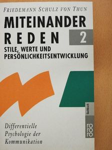 Friedemann Schulz von Thun - Miteinander reden 2. [antikvár]