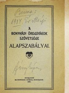 Koritsánszky Ottó - A Bonyhádi Öregdiákok Szövetsége alapszabályai [antikvár]