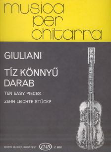 GIULIANI - TÍZ KÖNNYŰ DARAB GITÁRRA (BENKŐ DÁNIEL)