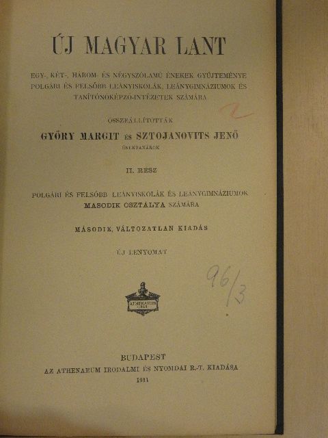 Andrássy Rafael - Új magyar lant II. [antikvár]