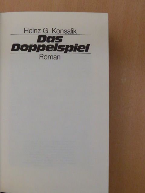 Heinz G. Konsalik - Das Doppelspiel [antikvár]