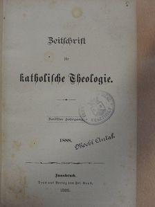 F. Niemöller - Zeitschrift für katholische Theologie 1888. (gótbetűs) [antikvár]