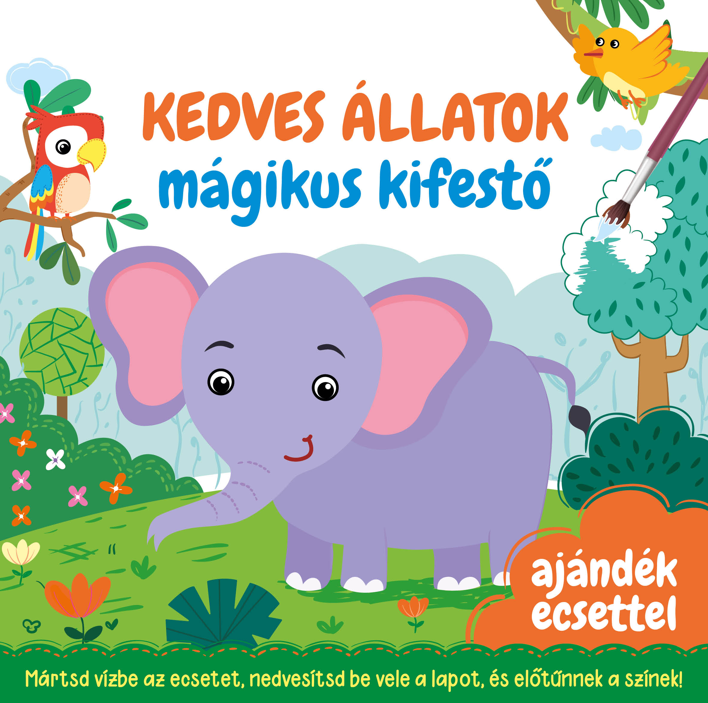 Kedves állatok mágikus kifestő
