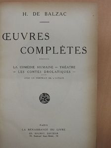 Balzac - H. de Balzac oeuvres complétes I. [antikvár]